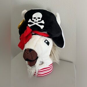 Jolly Llama Pirate Mask Adult 24" one size white oversized foam molded